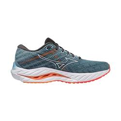 Mizuno Herren Wave Inspire 19 Running Shoes, Provincial Blue/White/Light Orange, 42.5 EU von Mizuno