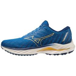 Mizuno Herren Wave Inspire 19 Running Shoes, Snorkel Blue/Pale Marigold/Estate Blue, 42 EU von Mizuno