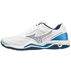 Mizuno Herren Wave Phantom 3 Sneaker, Wht Darkdenim Bluejasper, 44.5 EU von Mizuno