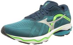 Mizuno Herren Wave Ultima 13 Laufschuh, Mblue Silver Greengecko, 42 EU von Mizuno