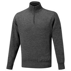 Mizuno Herren Winddicht Gefüttert Quarter Zip Golf Sweater - Grau - XXL von Mizuno