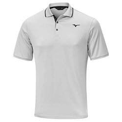 Mizuno Herren bewegen Tech Quick Dry Kragen Polo-Hemd - Light Grau - XL von Mizuno