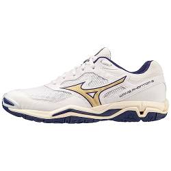 Mizuno Unisex Wave Phantom 3 Indoor, Weißes Bribbon Mp Gold, 46 EU von Mizuno