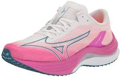 Mizuno Wave Rebellion Flash Damen-Laufschuh, Weiß/Silber, 38.5 EU von Mizuno