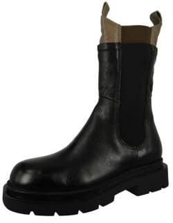 Mjus Damen Chelsea Boots LACCA schwarz/hellbraun 40 von Mjus