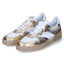 Mjus Damen Low Sneaker Latte Argento ORO Gold-Silber Glattleder, Größe:42, Farbauswahl:Weiss-Kombi von Mjus