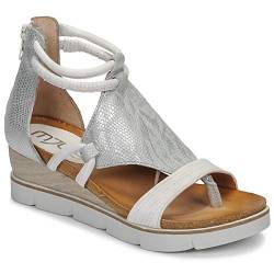 Mjus Tapasita Sandalen/Sandaletten Damen Weiss/Silbern - 39 - Sandalen/Sandaletten Shoes von Mjus