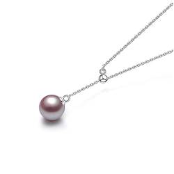 Mknaz Halskette Damen Perlenkette Verstellbare Y-Kette Süßwasserkernperle 925 Silber Modeschmuck Geschenk Halskette for Frauen von Mknaz