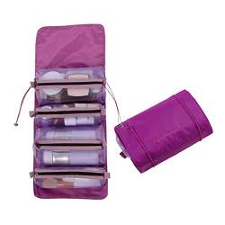 4 in 1 aufrollbare tragbare Reise-Make-up-Tasche Kulturtasche Kosmetiktasche mit 4 abnehmbaren Fächern Aufbewahrungstaschen von Mllkcao