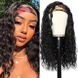 Stirnband-Perücke, lockige Perücken für schwarze Frauen, natürliche schwarze Farbe, 150 % Dichte, keine Lace-Front-Perücken von Mllkcao