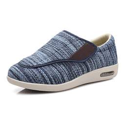 Mlloyd Diabetische Fußödem-Schuhe für ältere Menschen, lässige Netzschuhe, Herren- und Damen-Hausschuhe, Spezialschuhe, Gesundheitsschuhe, präventive Schuhe, light blue-45 EU von Mlloyd