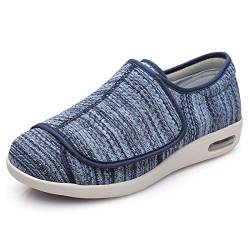 Mlloyd Diabetische Fußödem-Schuhe für ältere Menschen, lässige Netzschuhe, Herren- und Damen-Hausschuhe, Spezialschuhe, Gesundheitsschuhe, präventive Schuhe,light blue mixed yarn-42 EU von Mlloyd