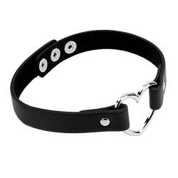 Unbekannt Maedchen Lieben Herzen Halsband Lederhalsband Punkherz Goth Fans Halskette von Mnixy