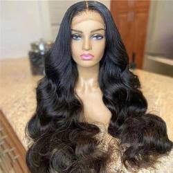 Frauen 13X6 HD Spitze Körper Welle Frontal Perücke Kleberlose Brasilianische Remy Haar 13X4 Körper Welle Spitze Front Perücken Menschliches Haar 13X6 HD Lace Wig 18inches#180% von Mnjyihy