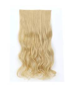Synthetische 5 Clip In Haarverlängerung Für Frauen Natürliches Blond Braun Lange Gewellte Frisur Hitzebeständiges Haarteil 55–80 Cm Kunsthaar 22 613 22inches 55cm von Mnjyihy