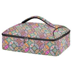 Colorbal Mandala Bohemian Kasserolle Carrier for Hot or Cold Food, Insulated Casserole Dish Carrier Bag with Lid, Food Carrier for Travel Party Picnic Tote Bag, Colorbal Mandala, Bohemian-Stil, von Mnsruu