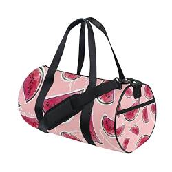 Farbige Wassermelonen-Sporttasche für Damen und Herren, Reisetasche, Workout-Tasche, Strand, Yoga, Wochenende, Tanztasche, rose, L von Mnsruu
