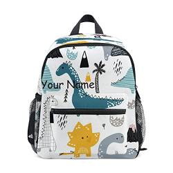 Individueller Kinderrucksack für Kleinkinder, personalisierter Rucksack mit Namen/Text, Anpassung Dino skandinavischer Stil, Kindergarten, Vorschultasche für Mädchen und Jungen von Mnsruu