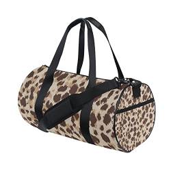 Leopard Tie Dye Animal Sports Gym Bag Frauen Herren Reise Duffel Bag Workout Taschen Übung Strand Yoga Wochenende Tanztasche, gelb, L von Mnsruu