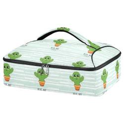 Mnsruu Cactus and Quote Casserole Carrier for Hot or Cold Food, Insulated Casserole Dish Carrier Bag with Lid, Food Carrier for Travel Party Picnic Tote Bag, Kaktus und Zitat, Einheitsgröße von Mnsruu