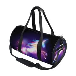 Sporttasche, Reisetasche, Magische Sternengalaxie, Einhorn-Gepäck für Damen und Herren, Magic Starry Galaxy Unicorn, Einheitsgröße von Mnsruu