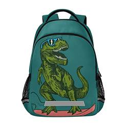 T-Rex Dinosaurier Surfer Rucksack für Studenten Jungen Mädchen Schultasche Reise Daypack Rucksack von Mnsruu