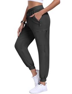 MoFiz Cargohose Damen Jogginghose Leichte Wanderhose Trekkinghose Workout Atmungsaktiv Casual Outdoorhose Grau S von MoFiz