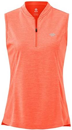 MoFiz Damen Ärmellos Shirt Poloshirt Sommershirts Atmungsaktiv Sport Yoga Tank Top Orange L von MoFiz