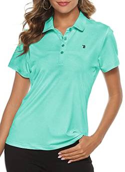 MoFiz Damen-Golf-Shirt, kurzärmelig, feuchtigkeitsableitend, Performance-Polo-Shirts - - XX-Large von MoFiz