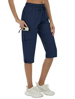 MoFiz Damen Hotpants Sommer golfshorts Outdoor Hose Trekkinghose Women cargoshorts Sommer Radhose Blau S von MoFiz