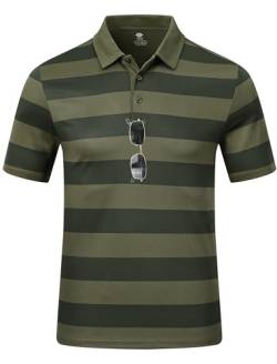 MoFiz Herren Hemd Kurzarm Golf Shirt Herren Wander t Shirt atmungsaktiv Outdoor Shirt für Sommer Grun XL von MoFiz