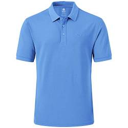 MoFiz Herren Poloshirt Kurzarm Baumwolle Polohemd Sport Polo Sommershirts Atmungsaktiv Himmelblau 3XL von MoFiz