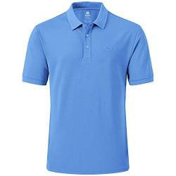 MoFiz Herren Poloshirt Kurzarm Baumwolle Polohemd Sport Polo Sommershirts Atmungsaktiv Himmelblau L von MoFiz