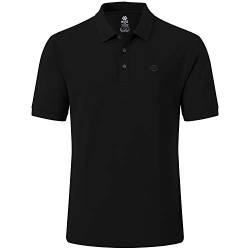 MoFiz Herren Poloshirt Kurzarm Baumwolle Polohemd Sport Polo Sommershirts Atmungsaktiv Schwarz M von MoFiz