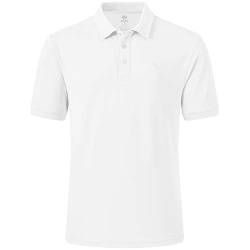 MoFiz Herren Poloshirt Kurzarm Baumwolle Polohemd Sport Polo Sommershirts Atmungsaktiv Weiß 3XL von MoFiz
