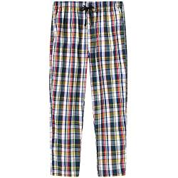 MoFiz Herren Pyjamahose Baumwolle Lange Schlafanzughosen Freizeithose Kariert Loungewear Nachtwäsche mit Seitentaschen 2619L XXL von MoFiz
