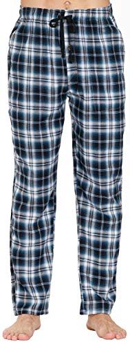 MoFiz Herren Pyjamahose Warm Lang Baumwolle Weich Schlafanzughose Kariert Winter Nachtwäsche Freizeithose No.2756 S von MoFiz