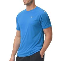 MoFiz UV Shirt Herren Wasser Schwimmshirt Schnell Trocknendes Rashguard Schwimmen Tshirt für Surfen Wandern Funktionsshirt Blauer See EU 4XL von MoFiz