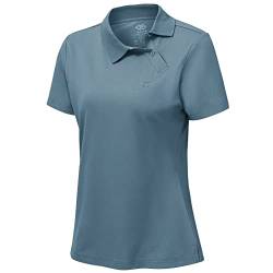 Poloshirt für Damen Kurzarm T-Shirt Basic Casual Polohemd Sport Running Quick Dry Golf Polo Shirts Grün M von MoFiz