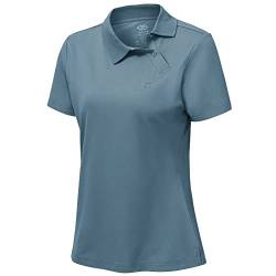 Poloshirt für Damen Kurzarm T-Shirt Basic Casual Polohemd Sport Running Quick Dry Golf Polo Shirts Grün XL von MoFiz