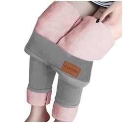 Damen Winter-Leggins Warm-Gefüttert-Thermo-Leggings High-Waist with-Fleece-Strumpfhose: Dicke Strumpfhosen Blickdicht Lang Fleece Pyjamahose Warm Haushose Thermoleggins Strumpfleggings Thermohose Blic von Mobanna