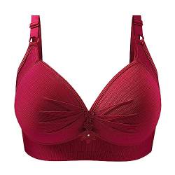 Mobanna BH Damen Ohne Bügel Starker Halt Klassische BHS Wirefree Soft Bra Bequemer Push Up BH Gepolstert Bralette Nahtlose Bustier Still BHS Seamless BH für Hängende Brüste von Mobanna