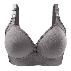 Mobanna BH Damen Ohne Bügel Starker Halt Klassische BHS Wirefree Soft Bra Bequemer Push Up BH Gepolstert Bralette Nahtlose Bustier Still BHS Seamless BH für Hängende Brüste von Mobanna