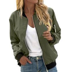 Mobanna Damen Jacke Frühling Federdruck Bomberjacke Kurze Blouson Jacke Zip Up Blumenmuster Jacke Sommer Blouson Coat Casual Leichte Pilotenjacke Mädchen Sommerjacke Fliegerjacke von Mobanna