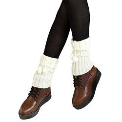 Mobanna Damen Stulpen Beinwärmer Kurz, Damen Stricken Stulpen Socken Frauen Kurzer Boot Abdeckung Wärm Beinstulpen, Boot Socken Winter Warm Häkeln Strick Boot Manschetten Socken von Mobanna