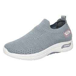 Mobanna Plateau Sneaker Damen Slip On Sneakers Herren Nurse Schuhe Walkingschuhe Outdoor Turnschuhe Sportschuhe Bequem Leichte Schuhe Atmungsaktiv Freizeitschuhe Memory Foam Fitness Sporthalle von Mobanna