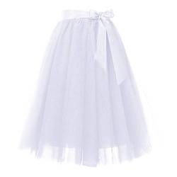 Tüllrock Damen Prinzessin 5 Lage Tütü Rock Rockabilly Petticoat Tutu Karneval Kostüm Tüllrock Ballett Tanzkleid Unterrock für Frauen und Mädchen von Mobanna