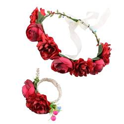 Blumen Stirnband Für Damen Blumen Kopfschmuck Braut Blumen Stirnband Böhmische Blumen Hochzeit Braut Blumen Stirnband von Mocoocouture