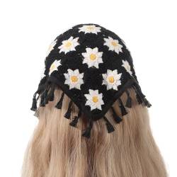 Gehäkeltes Blumen Kopftuch Stirnbänder Bohemias Haarschal Bandanas Kopfbedeckung Turban Haarband Damen Foto Kopftuch Damen Kopftuch von Mocoocouture