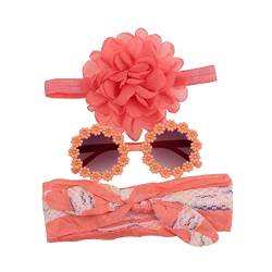 Kinder Set Mit Blumen Stirnband Und Sonnenbrille Für Kleinkinder Fotografie Requisiten Buntes Kleinkind Brillen Headwrap Set Niedliche Kopfbedeckung Für Frauen von Mocoocouture